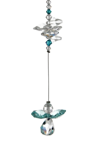 Cascade Crystal Guardian Angel Blue Zircon