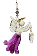 Angels in my Window Amethyst Glass