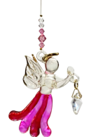 Angels in my Window Rose Glass