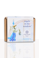 Angels in my Window Aquamarine Glass