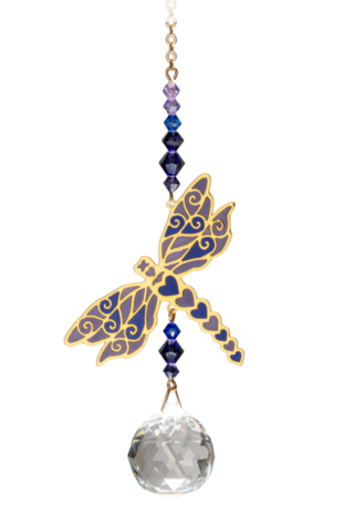 Crystal Dreams Dragonfly - Deep Purple