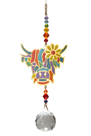 Crystal Dreams Highland Cow Multi-coloured