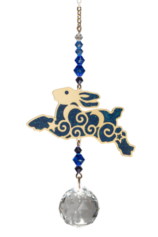 Crystal Dreams Running Hare - Deep Blue