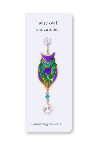 Carded Crystal Dreams Owl - Aurora