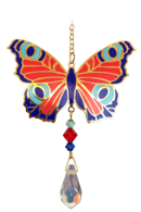 Carded Crystal Dreams Butterfly Peacock