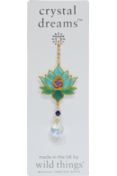 Carded Crystal Dreams Lotus with Om - Aurora