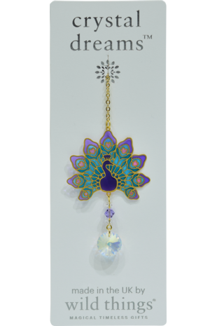 Carded Crystal Dreams Peacock - Purple